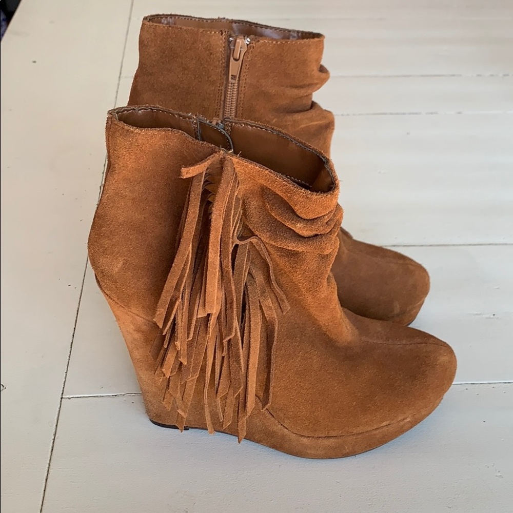 Fringe booties